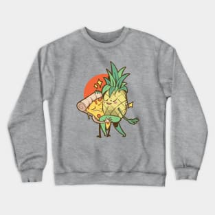 Pineapple Pizza Forbidden Love Funny Cartoon Design Crewneck Sweatshirt